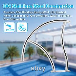 2x Inground Swimming Pool Hand Rail 304 Stainless Steel Rustproof Stair Ladder