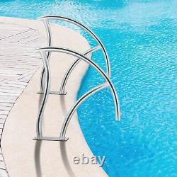 2x Inground Swimming Pool Hand Rail 304 Stainless Steel Rustproof Stair Ladder