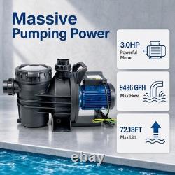 3.0HP 220/240v 2.0 NPT INGROUND Swimming POOL PUMP MOTOR withStrainer For Hayward