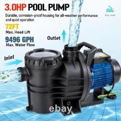 3.0HP 220/240v 2.0 NPT INGROUND Swimming POOL PUMP MOTOR withStrainer For Hayward