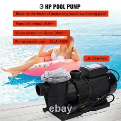 3.0HP Swimming Pool Pump For Hayward Hot Tub SPA Pump In/Above Ground Strainer