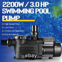 3.0HP Swimming Pool Pump Hi-Speed Motor Strainer High-Flo Inground Water Pump US