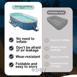 3.65m PVC folding pool (not inflatable) bathes and cools in summer