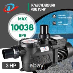 3 HP Inground Swimming Pool Pump Motor Strainer For Hayward Replacement 110V
