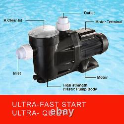3 HP Pool Pump for up to 48K Gallons Inground Swimming Pool US STOCK