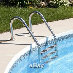 3 Step Stainless Steel In-Ground Swimming Pool Ladder With Easy Mount Legs New
