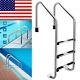 3-step Stainless Steel In Ground Swimming Pool Ladder With Anti-slip Steps Safety