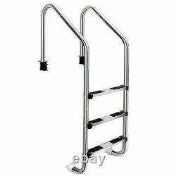 3-Step Stainless Steel In Ground Swimming Pool Ladder with Anti-Slip Steps Safety