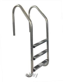 3-Step Stainless Steel Ladder & Replacement Steps For In-Ground Swimming Pool