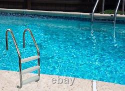 3-Step Stainless Steel Swimming Pool Ladder For Inground Pools with Plastic Steps