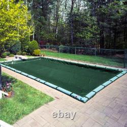 30' x 50' Rectangle In-Ground Swimming Pool Winter Cover 10 Year Green