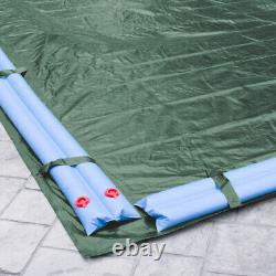 30' x 50' Rectangle In-Ground Swimming Pool Winter Cover 12 Year Green