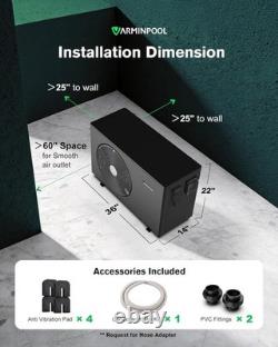 30000 BTU Pool Heat Pump Heater for Above/In Ground Pools Spa Heater 110/120V