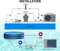 30000 BTU Swimming Pool Heat Pump for Above/In-Ground Pools 110V Pool Heaters