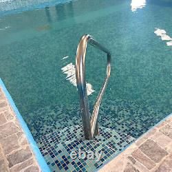 304 Stainless Steel Inground Swimming Pool Hand Rail Rustproof Stair Ladder