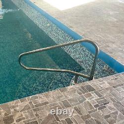 304 Stainless Steel Inground Swimming Pool Hand Rail Rustproof Stair Ladder