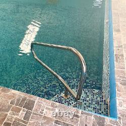 304 Stainless Steel Pair Inground Swimming Pool Hand Rail Rustproof Stair Ladder