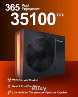 35000 BTU Pool Heater & Chiller Inverter Heat Pump In/Above Ground Pools 10K Gal