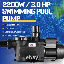 3HP 10038GPH Inground Swimming Pool Pump Motor Single Speed 110V Black