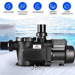 3HP High-Flo Single Speed Swimming Pool Pump Inground 110V 2 Fitting