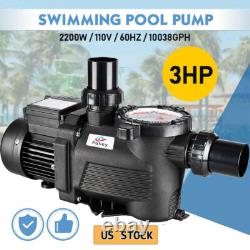 3HP High Flow Single Speed Self Priming Above Ground Inground Swimming Pool Pump