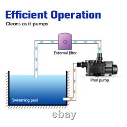 3HP High Flow Single Speed Self Priming Above Ground Inground Swimming Pool Pump