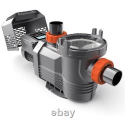 3HP High Flow Swimming Pool Pump Variable Speed 189 GPM for Above/In-Ground Pool
