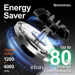 3HP High Flow Swimming Pool Pump Variable Speed 189 GPM for Above/In-Ground Pool