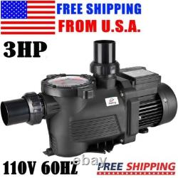 3HP High Speed Pool Pump Inground Swimming Pool for up to 50000 Gallon US STOCK