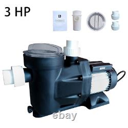 3HP Swimming Pool Pump 220V 9000 GPH 1800W In/Above Ground Pool Pump