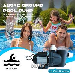 3HP Swimming Pool Pump 220V 9000 GPH 1800W In/Above Ground Pool Pump
