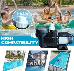 3HP Swimming Pool Pump 220V 9000 GPH 1800W In/Above Ground Pool Pump