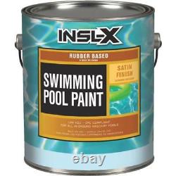 4 Gallon INSL-X Blue Satin Rubber Based Concrete Swimming Pool Paint RP-2723