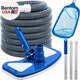4 Pcs Swimming Pool Vacuum Kits 11.8 Vacuum Head With 1-1/2 X 29.5 Ft Hoses, 1