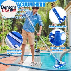 4 Pcs Swimming Pool Vacuum Kits 11.8 Vacuum Head with 1-1/2 X 29.5 Ft Hoses, 1