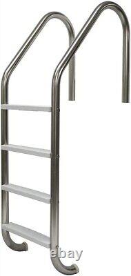 4-Step Polished Stainless Steel Swimming Pool Ladder For In-Ground Pools