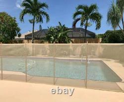 4'x12' ft In-Ground Swimming Pool Safety Fence Section Prevent Accidental Beige