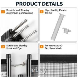 4Ft x 12Ft Black Pool Fence Swimming Pool Fence in Ground Pool Safety Fencing