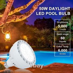 50W LED Pool Lights for Inground Pool, 5000LM Swimming Pool Lights, Replaces