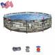 56817e 12 Ft. X 30 In. Steel Pro Max Round Above Ground Swimming Pool With Pump