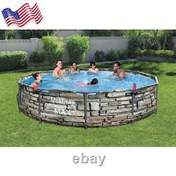 56817E 12 Ft. X 30 In. Steel Pro Max round above Ground Swimming Pool with Pump