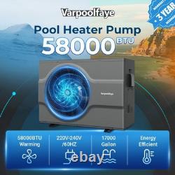 58,000BTU Swimming Pool Heater Plug-in for Inground Above Ground Pools 17000Gal
