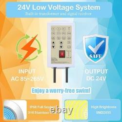 60W 10 Inch RGB LED Inground Swimming Pool Light 100FT Cord App Remote Control