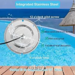 60W 10 Inch RGB LED Inground Swimming Pool Light 100FT Cord App Remote Control