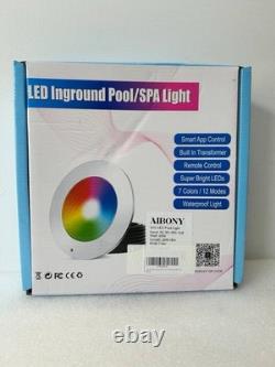 60W 10 Inch RGB LED Inground Swimming Pool Light 100FT Cord App Remote Control