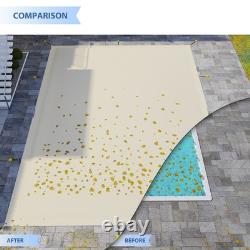 8-24ft Beige Inground Pool Cover Rectangle Safety Garden Swimming Pool Cover