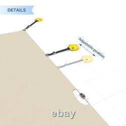 8-24ft Beige Inground Pool Cover Rectangle Safety Garden Swimming Pool Cover