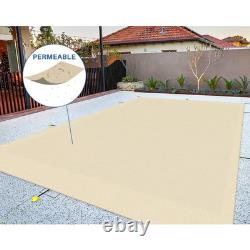 8-24ft Beige Inground Pool Cover Rectangle Safety Garden Swimming Pool Cover