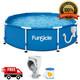 8' X 30 Outdoor Round Frame Above Ground Swimming Pool Set, Blue