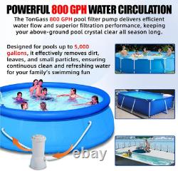800 GPH Pool Filter Pump for above Ground Pools, Powerful Circulation System wit
